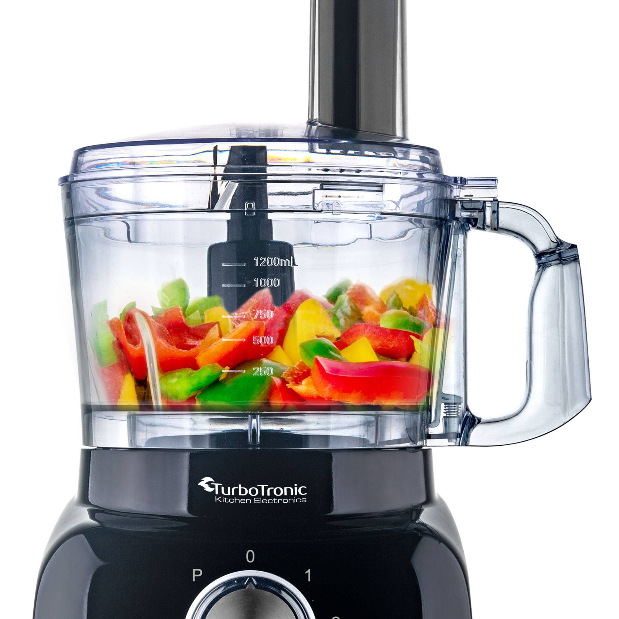 800 W Küchenmaschine 1,2 L Behälter Zerkleinerer Zitruspresse Mixer schwarz rot