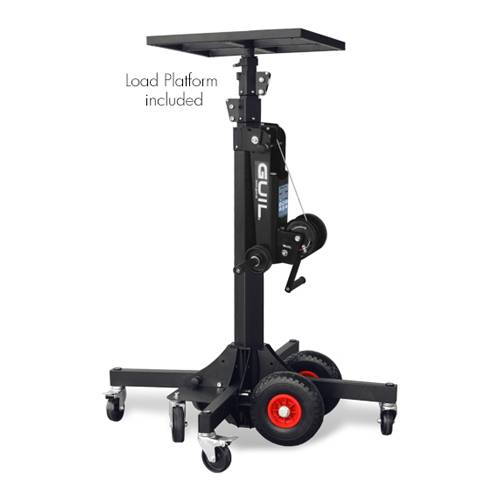 GUIL ELC-725 - Kompakter Material-Lift mit Ø 35 mm Spigot (Höhe max. 4,00m | Belastbarkeit max. 125kg | inkl. Ladewanne)