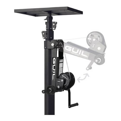 GUIL ELC-725 - Kompakter Material-Lift mit Ø 35 mm Spigot (Höhe max. 4,00m | Belastbarkeit max. 125kg | inkl. Ladewanne)