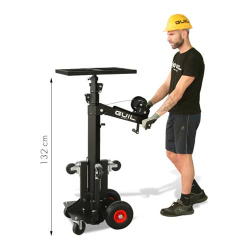 GUIL ELC-725 - Kompakter Material-Lift mit Ø 35 mm Spigot (Höhe max. 4,00m | Belastbarkeit max. 125kg | inkl. Ladewanne)