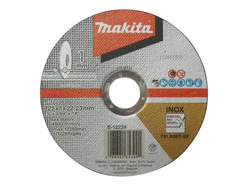 Makita Schneidscheibe - für Edelstahl - 10 Stücke - 125 mm - Körnung: A60T