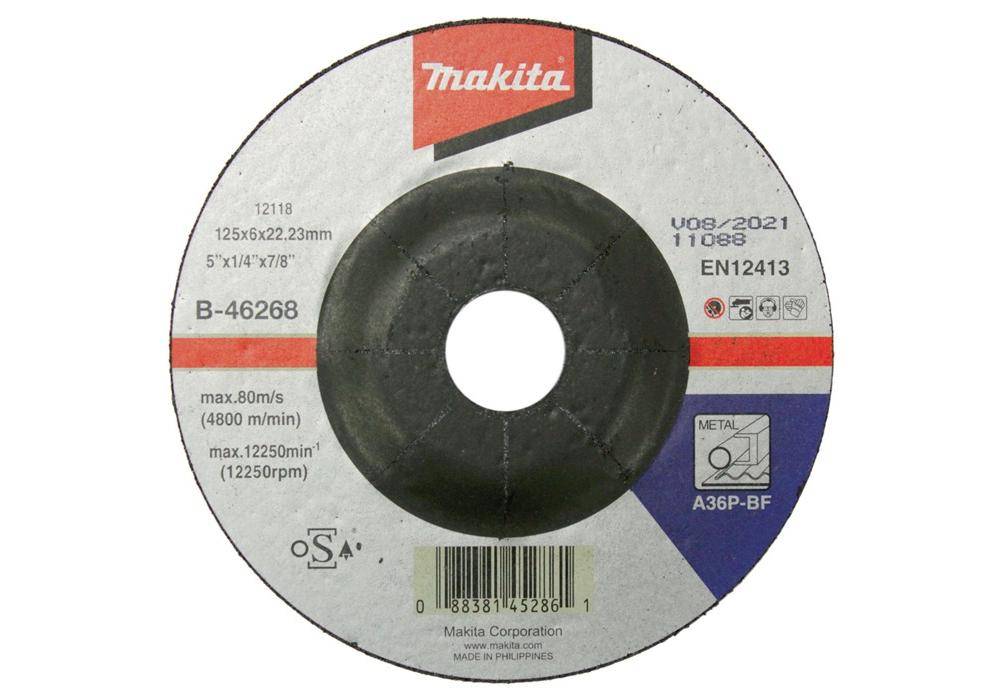 makita Schruppscheibe B-46268 D.125mm B.6mm Stahl