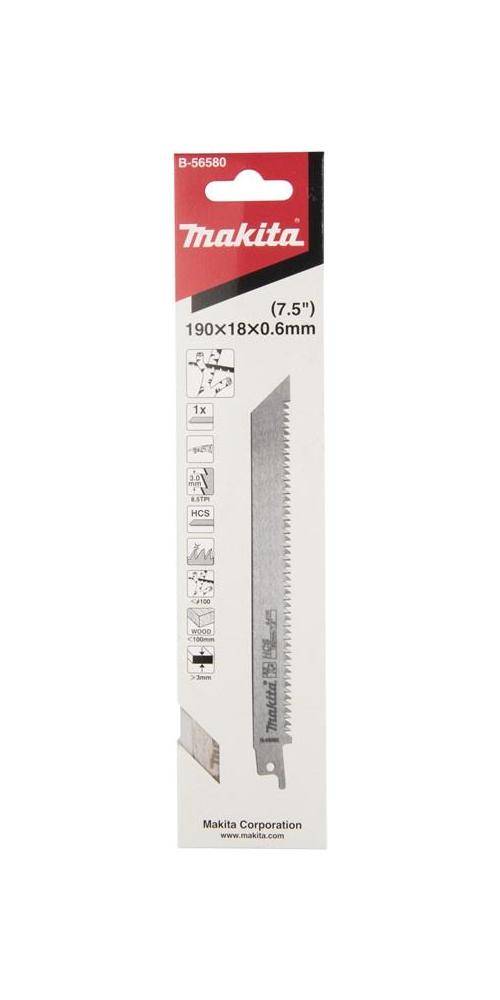 makita Reciproblatt B-56580 Arbeits-L.165mm Zhne p.Zoll 8,5 HCS