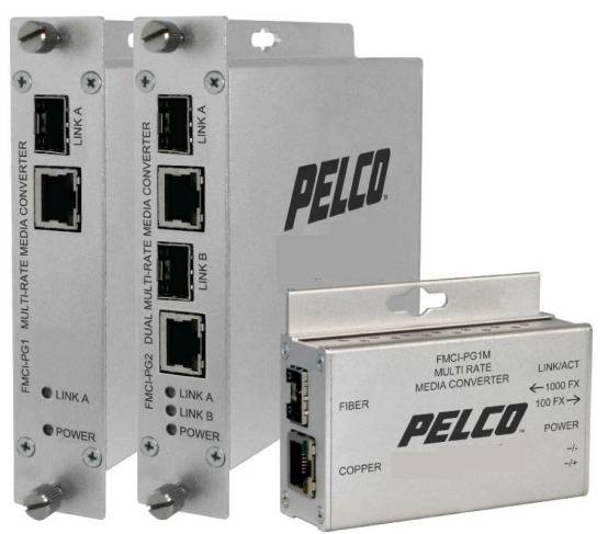 Pelco Pelco FMCI-PG2, Dual 1000Mbps Media Converter