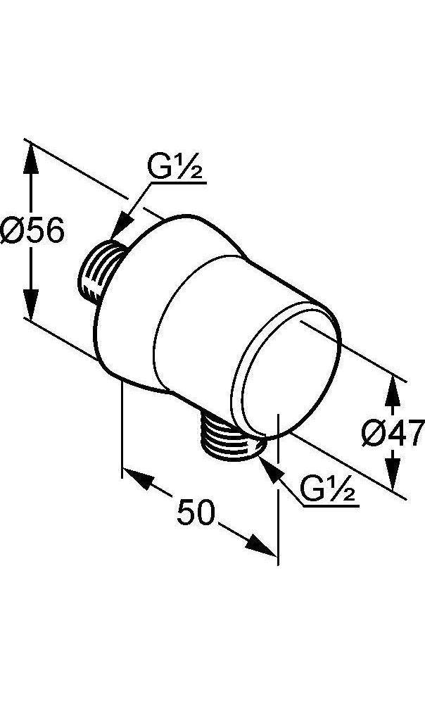 Kludi Schlauch-Anschlussbogen SIRENA DN 15 ma-sw
