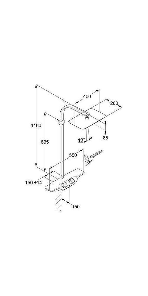 Kludi Thermostat-Dual-Shower-System COCK Discovery DN 15 we/chr