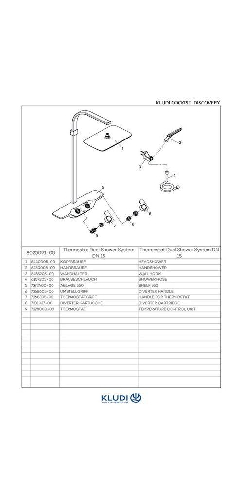 Kludi Thermostat-Dual-Shower-System COCK Discovery DN 15 we/chr
