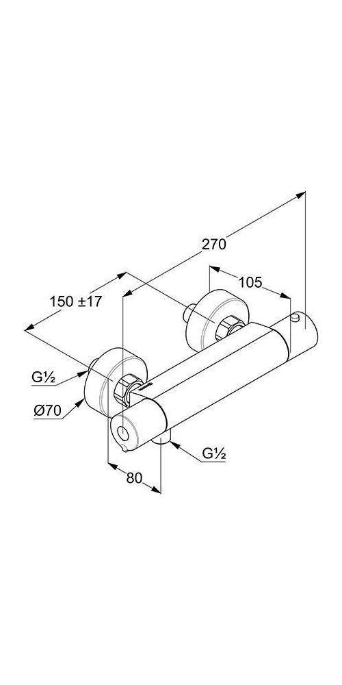 Kludi Thermostat-Brausearmatur BASIC DN 15 chr