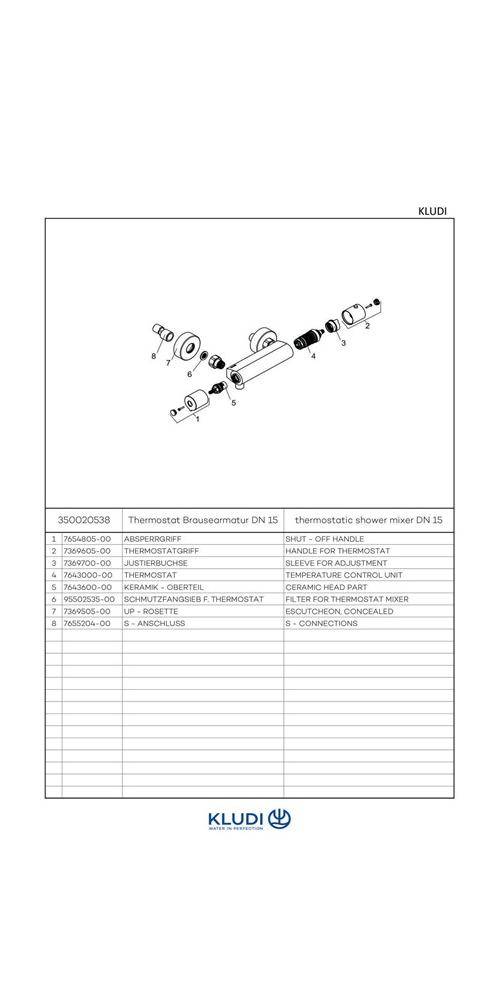 Kludi Thermostat-Brausearmatur BASIC DN 15 chr