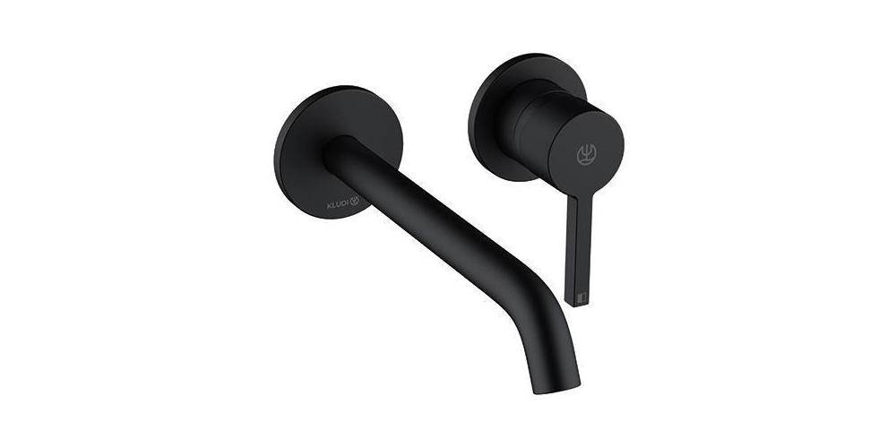 Kludi WT-Wand-EHM NOVA FONTE PURA220 ohne Ablaufgarnitur mattschwarz