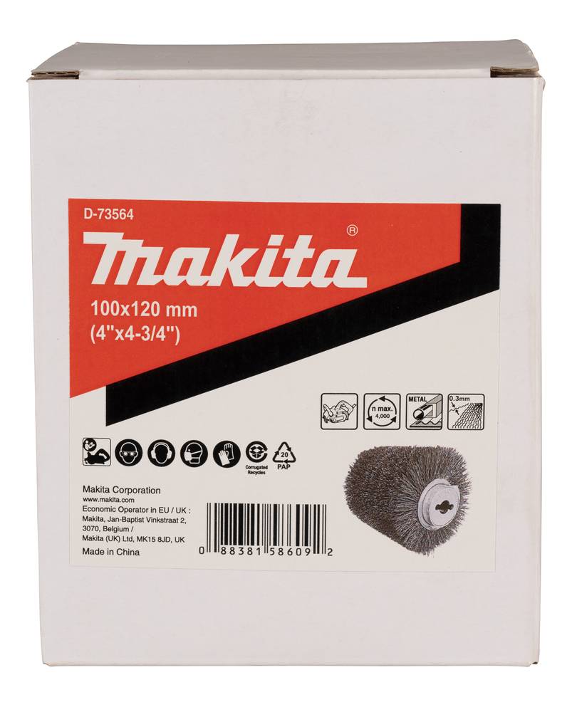 Makita Drahtbürste für Bürstenschleifer Stahldraht • 100 x 120 mm • 0,3 mm
