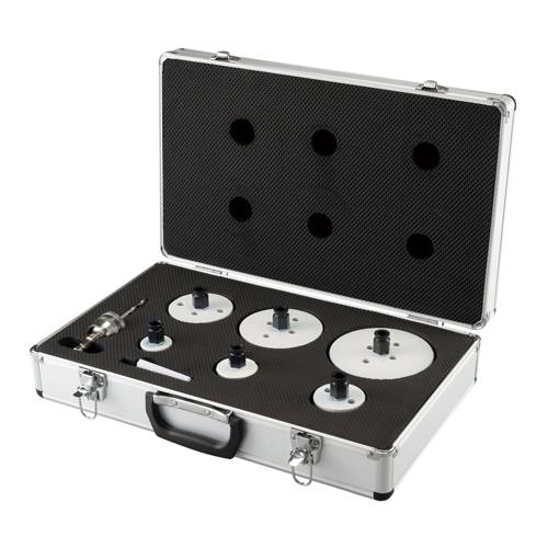 MAKITA E-15796 - EZYCHANGE Lochsägen-Set Sanitär für Bohrmaschine (HSS-BiM | 8-teilig | inkl. 2x Zentrierbohrer, Koffer)