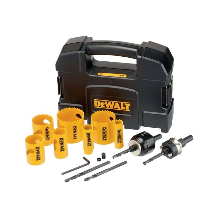 Lochsägen-Set DT90355 11tlg. 19/22/29/38/44/51/57mm BIM Sanitär i.Koffer DEWALT