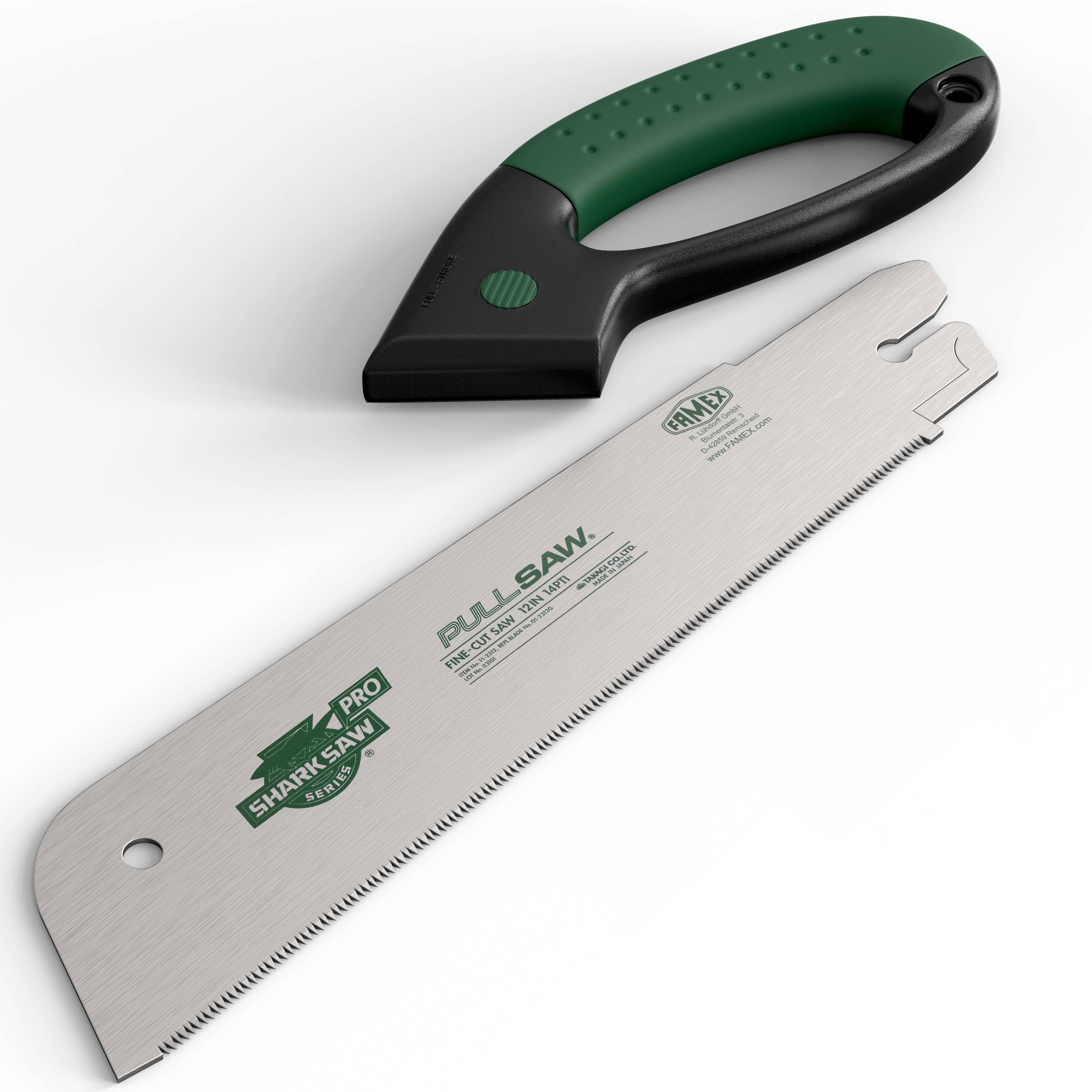 FAMEX 5503 Profi Japansäge - Profi Zimmermannssäge 300mm – mit Anti-Rutsch-Griff – 14 TPI