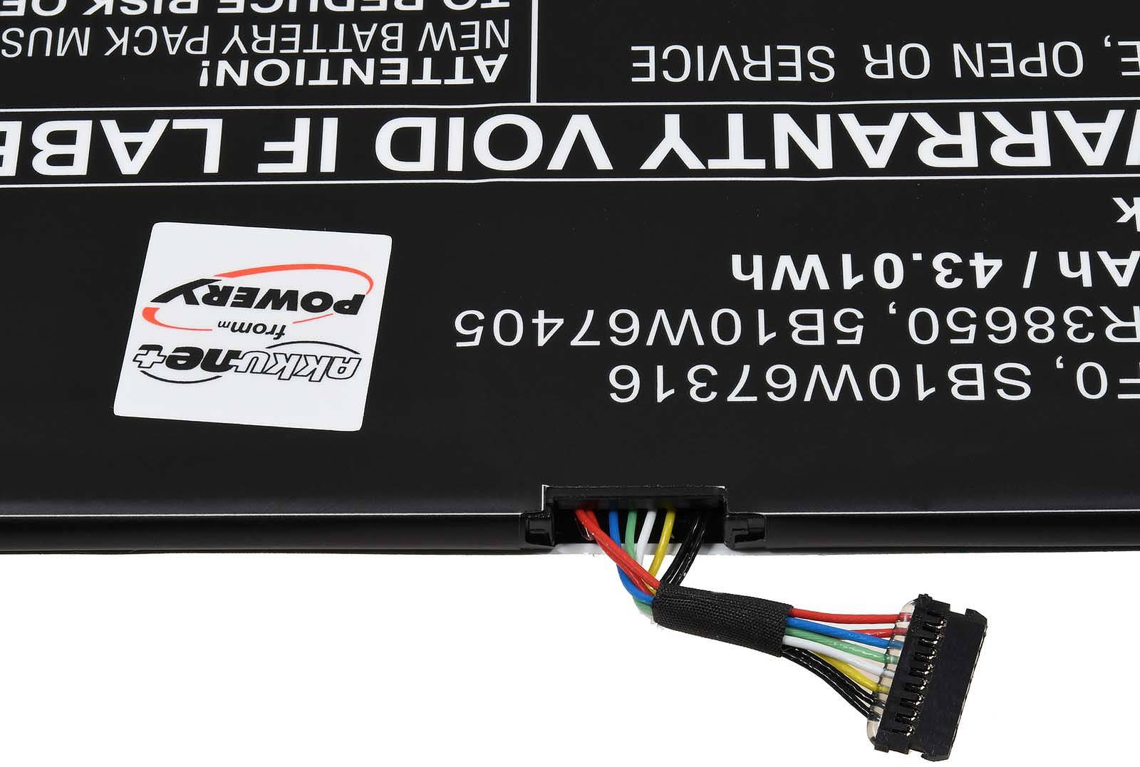 Powery Akku kompatibel mit Lenovo Typ SB10W67414, 15,36V, Li-Polymer