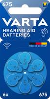Varta Hörgeraetebatterie Hearing Aid 675 6er Blister Zink/Luft Premiumprodukt mit der