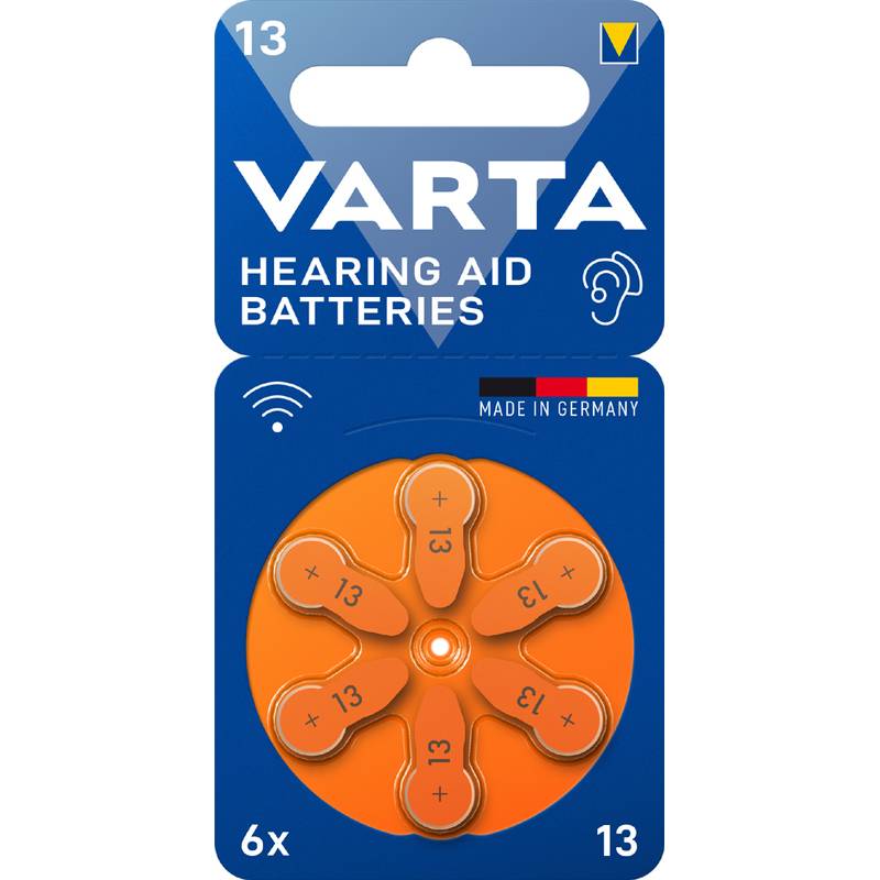 Varta 24606 101 416, Einwegbatterie, Zink-Luft, 1,45 V, 6 Stück(e), Orange, 5,35 mm