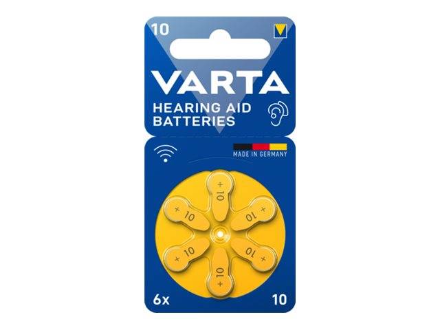 Varta 10, Einwegbatterie, PR70, Zink-Luft, 1,45 V, 6 Stück(e), Hg (Quecksilber)