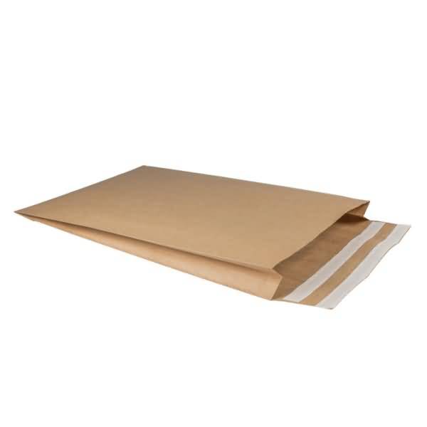 Faltentasche eCommerce 30117416 440+100x590+80mm 110g braun 150 Stück