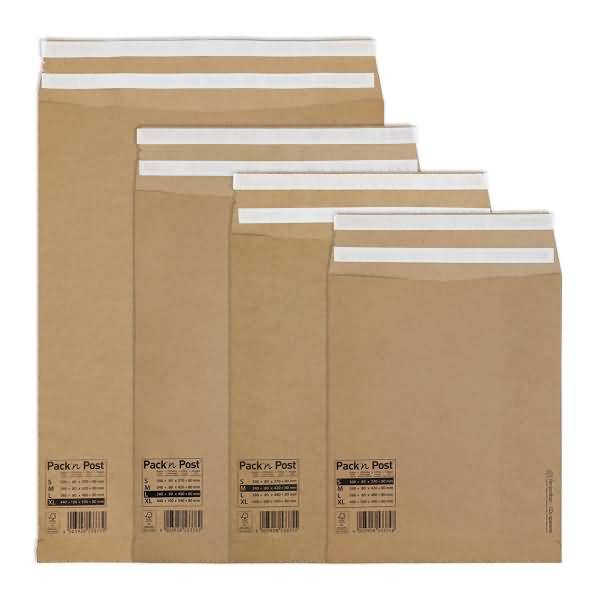 Faltentasche eCommerce 30117416 440+100x590+80mm 110g braun 150 Stück