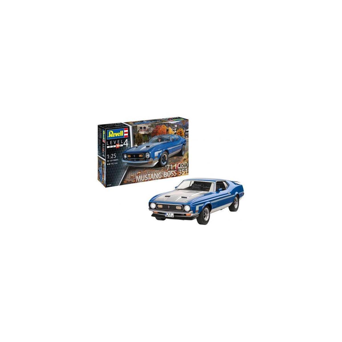 Model Set '71 Mustang Boss 351, Modellbausatz mit Basiszubehör, 120 Teile, ab 12 Jahre