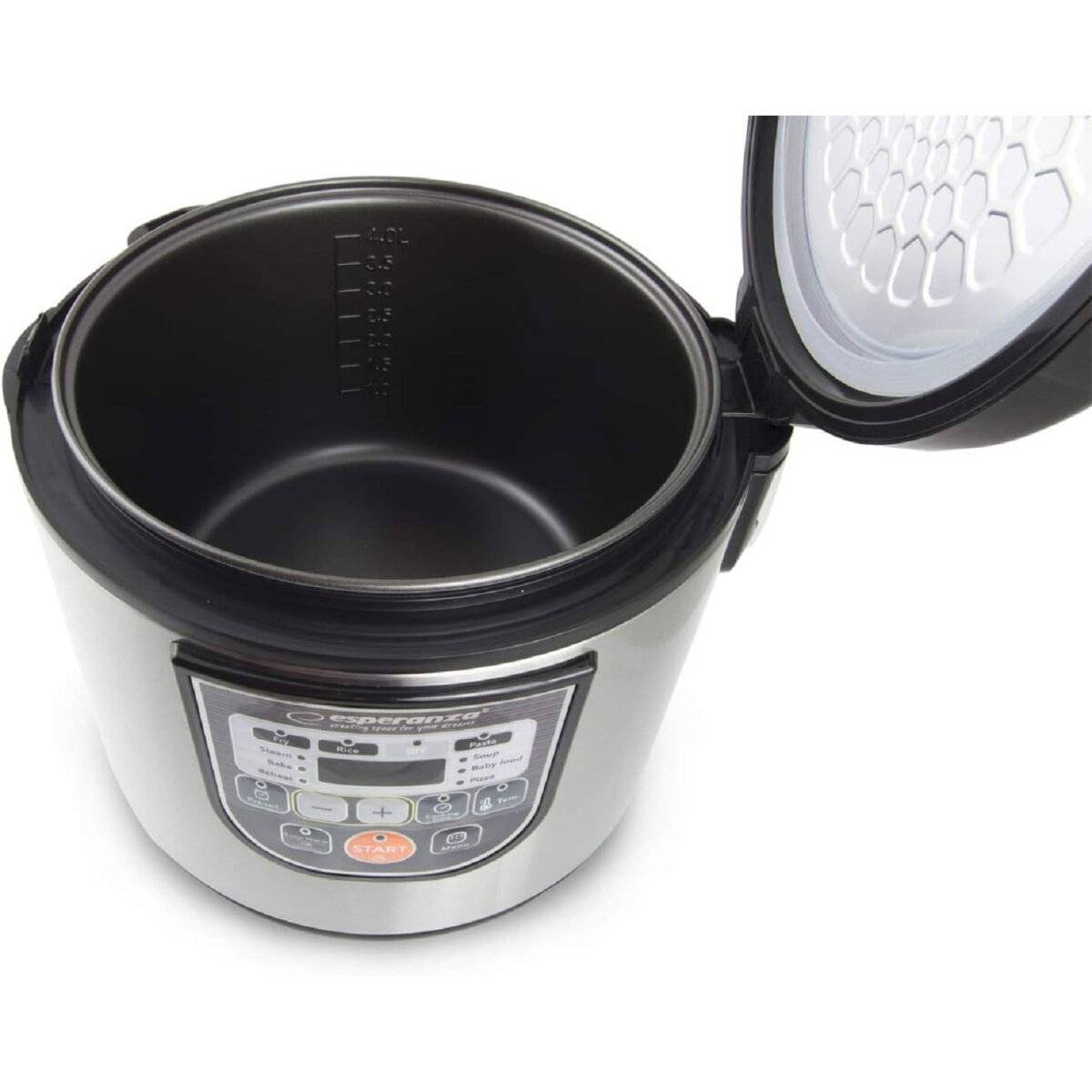 Esperanza EKG011, 5 l, 860 W, 1440 min, Schwarz, Edelstahl, Edelstahl, LCD