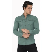 Premium Herren Hemd Basic Freizeithemd dickes Hemd Unifarben Langarm Slim-Fit 100% Baumwolle 5XL Olivengrün Premium Herren Hemd Basic Freizeithemd dickes Hemd Unifarben Langarm Slim-Fit 100% Baumwolle 5XL Olivengrün