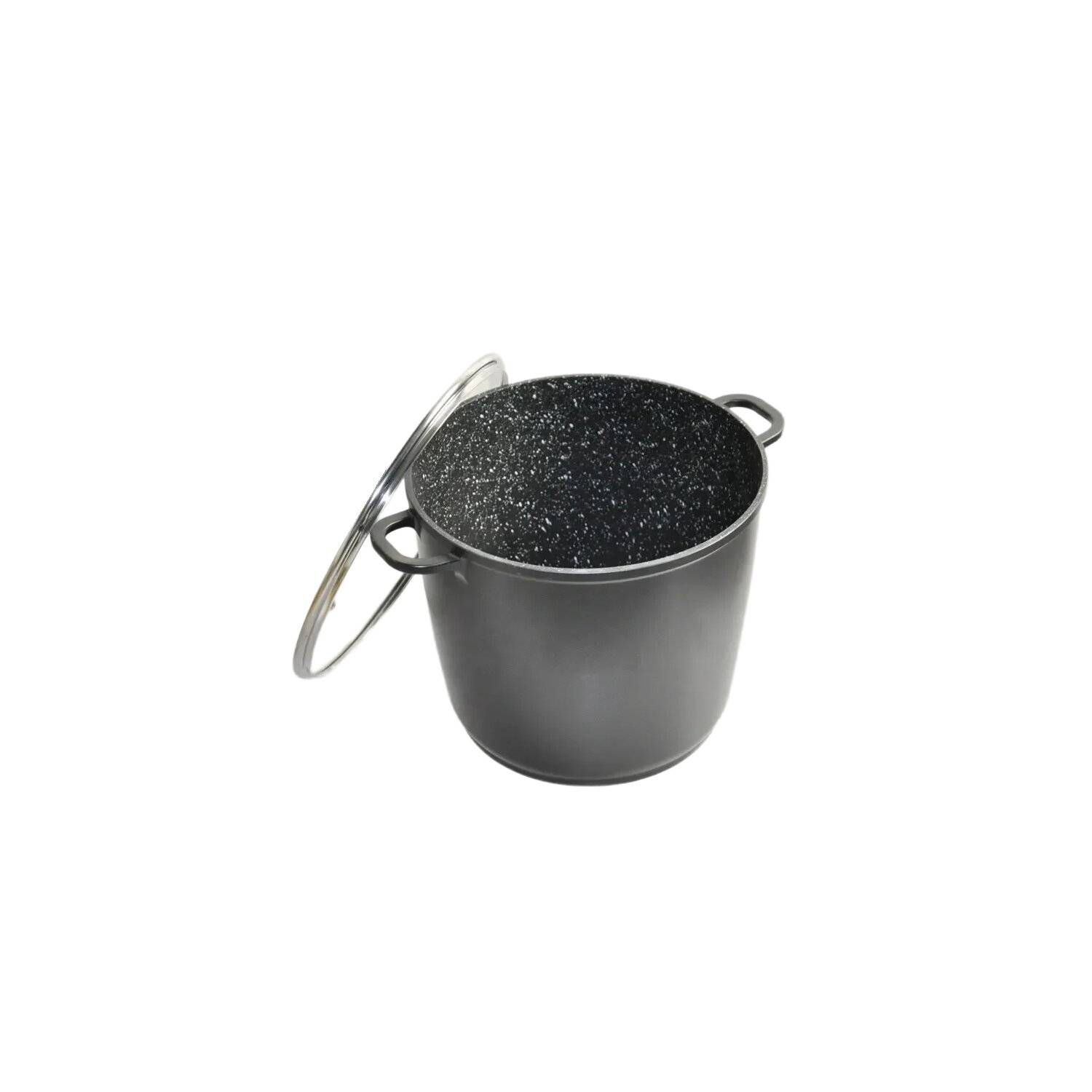 Tiefer Kochtopf Induktion Deckel Ø24cm Suppentopf Alu Guss