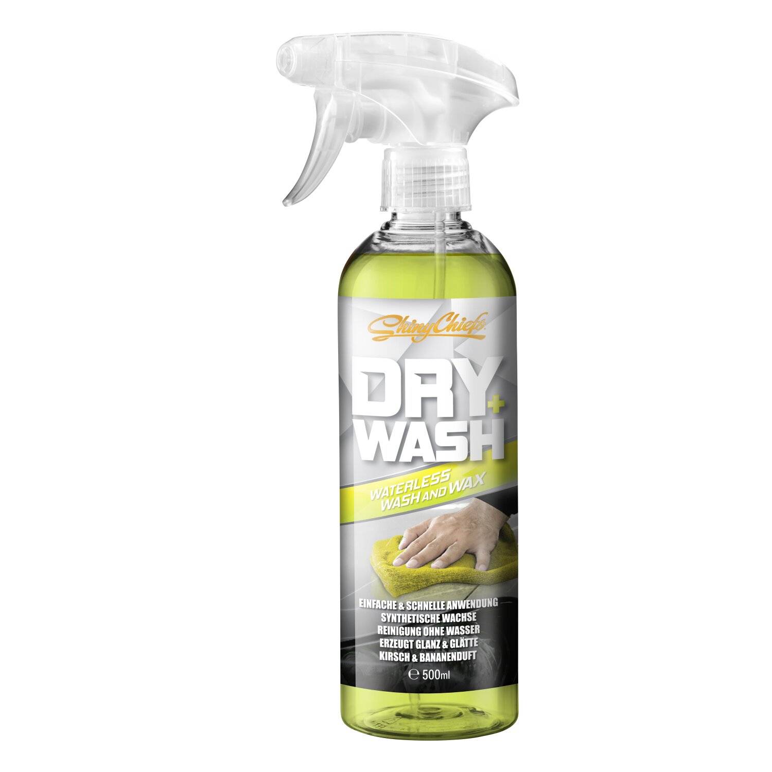 2er Pack ShinyChiefs DRY WASH - WATERLESS WASH & WAX - 2in1 2x500ml Auto Lackreiniger und Autowachs