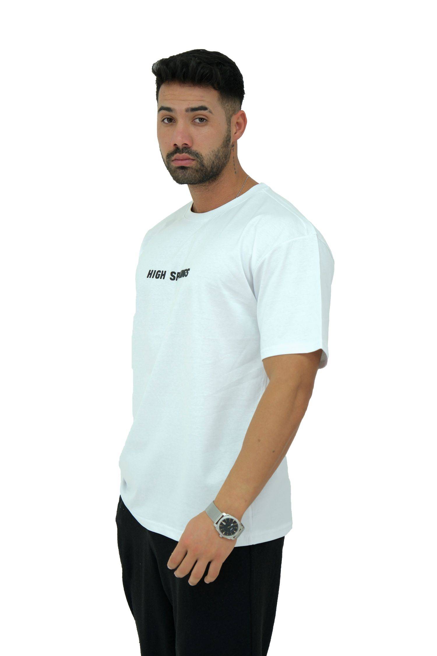 Megaman, Herren T-Shirt, Oversize, Weiss | Medium