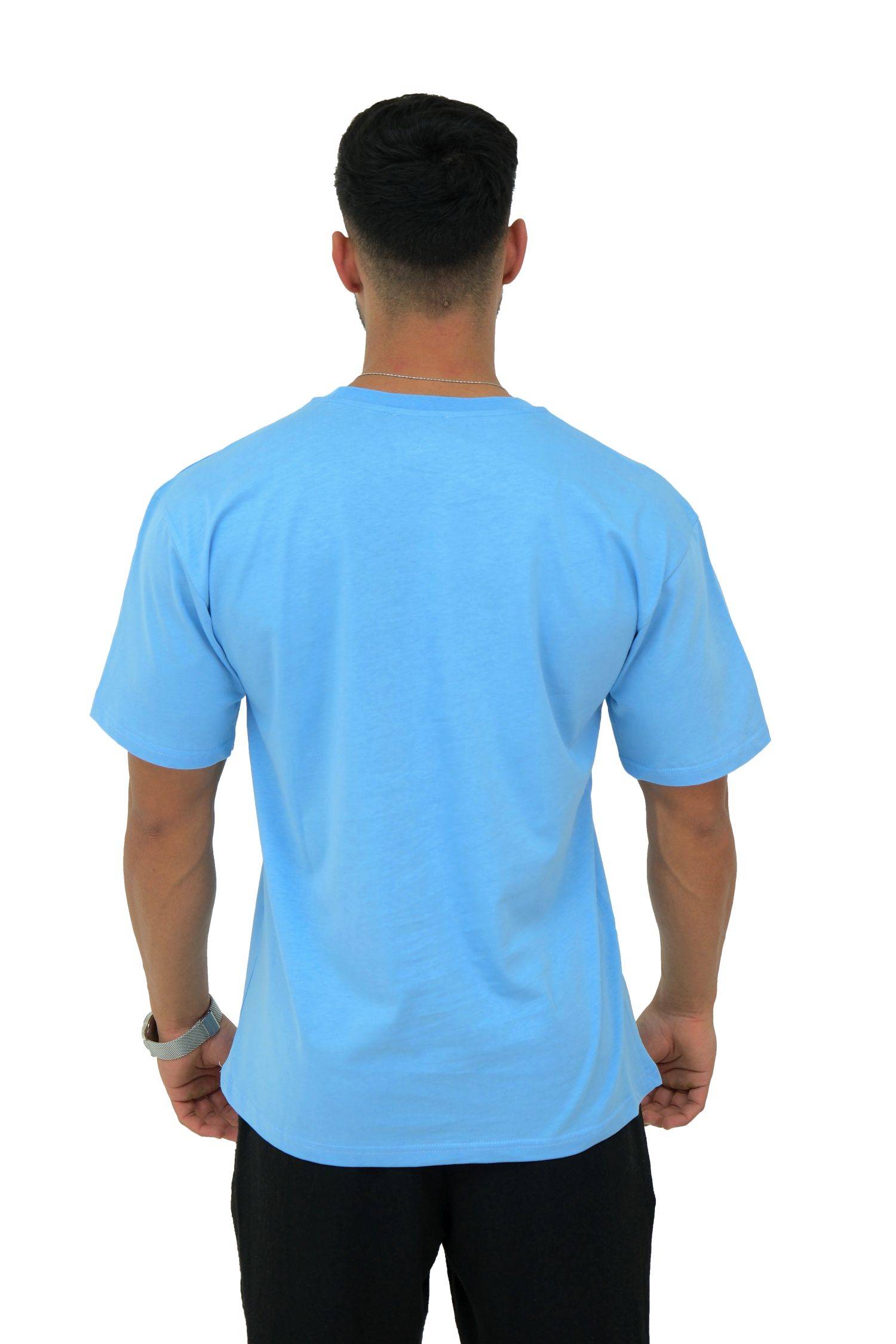 Megaman, Herren T-Shirt, Oversize, Hellblau | Medium