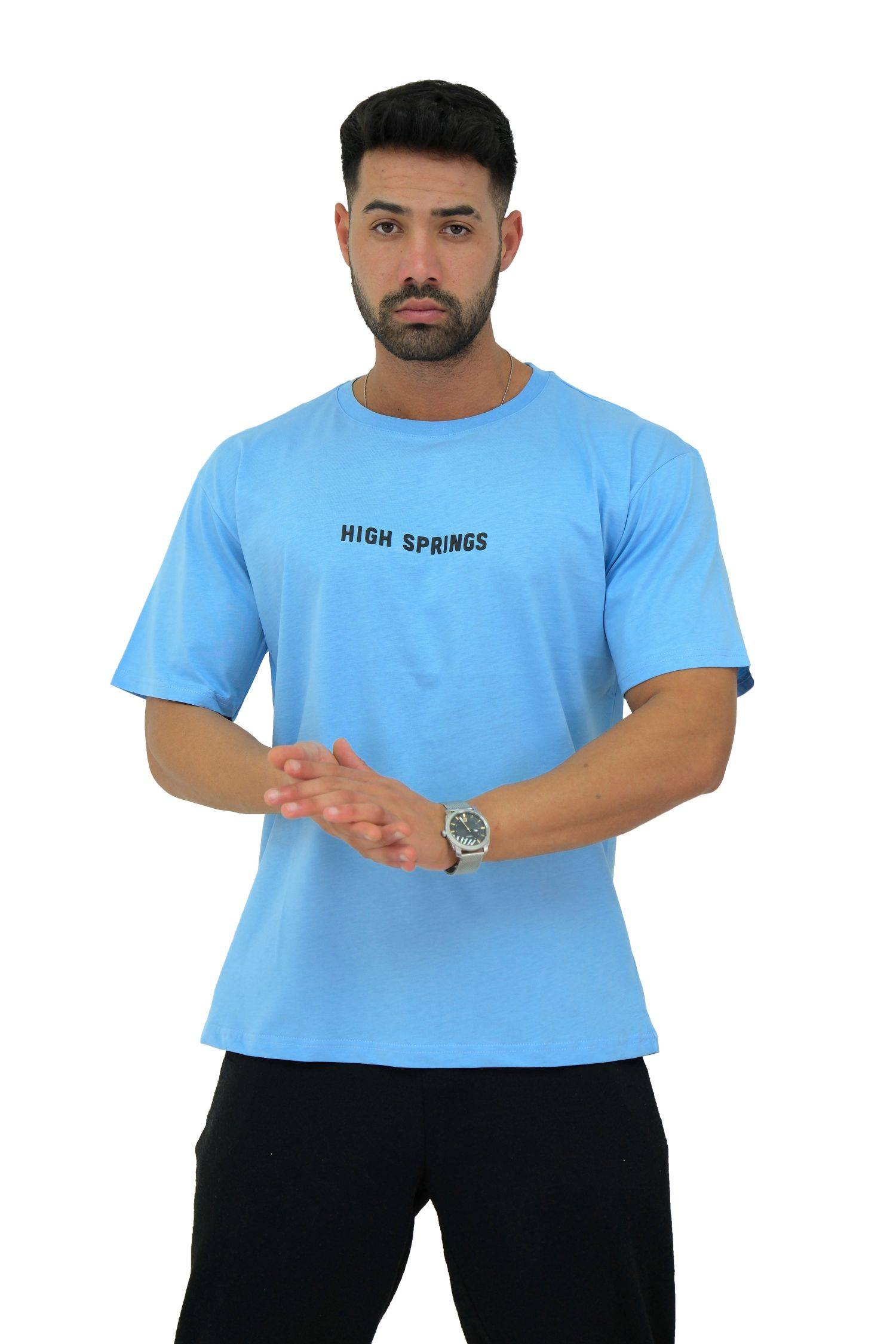 Megaman, Herren T-Shirt, Oversize, Hellblau | Large