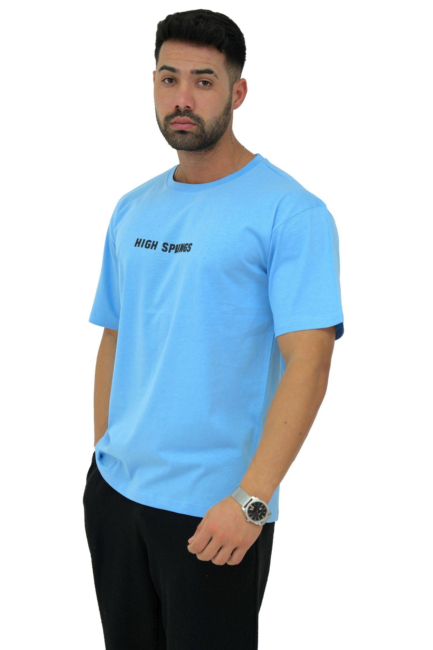 Megaman, Herren T-Shirt, Oversize, Hellblau | Large