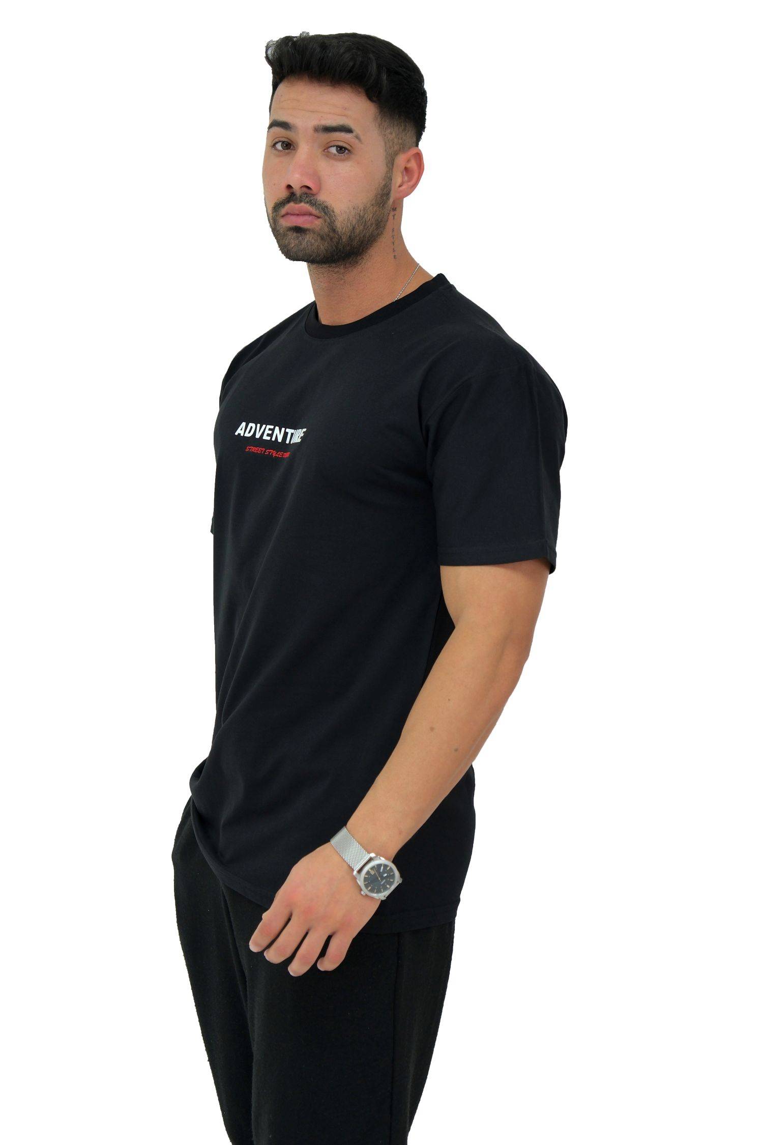 Megaman, Herren T-Shirt, Oversize, Schwarz | Medium