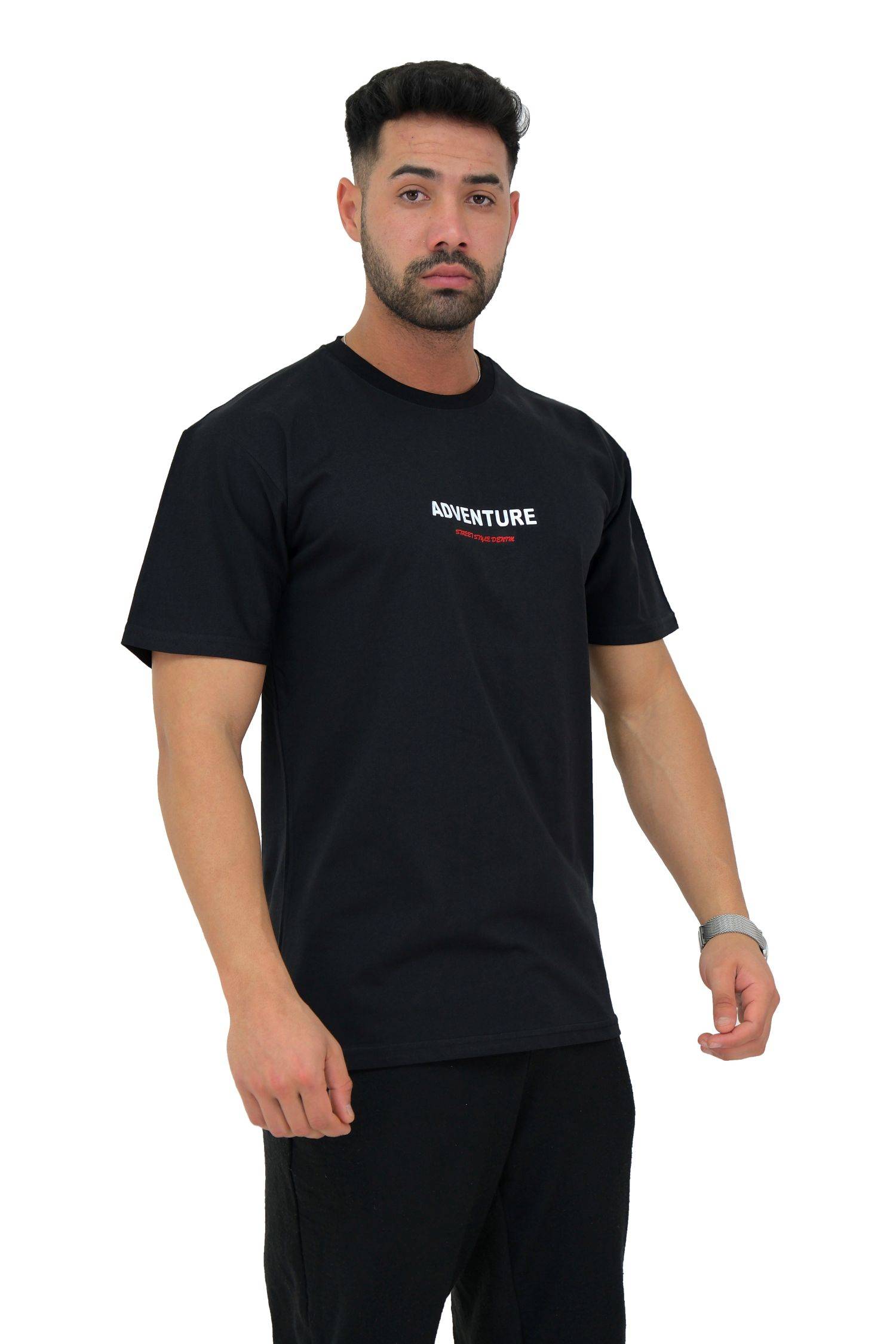 Megaman, Herren T-Shirt, Oversize, Schwarz | Large