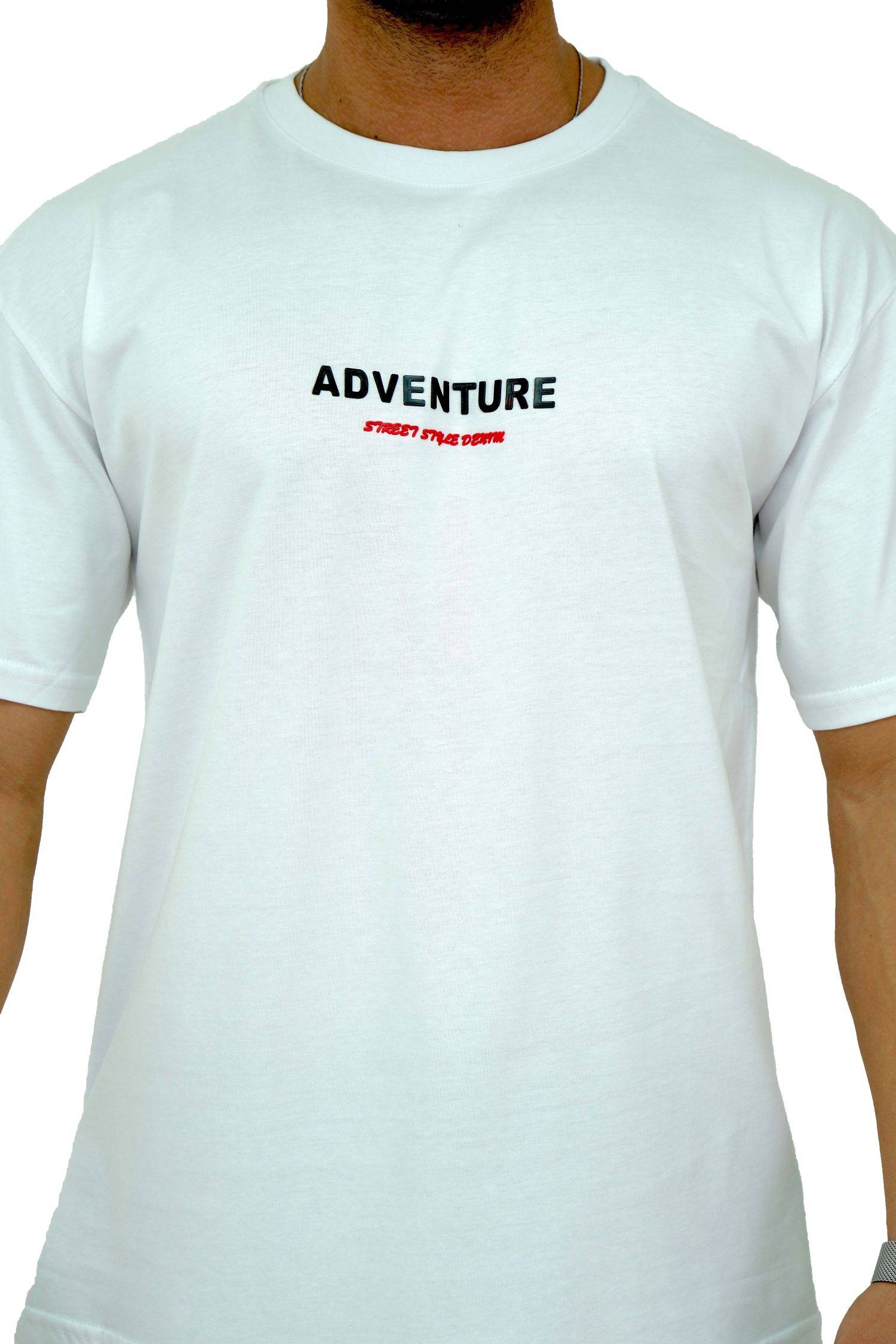 Megaman, Herren T-Shirt, Oversize, Weiss | Medium