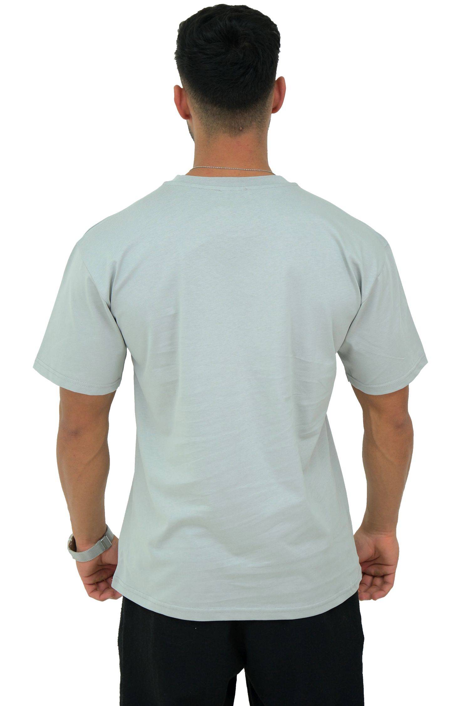 Megaman, Herren T-Shirt, Oversize, Grau | Small