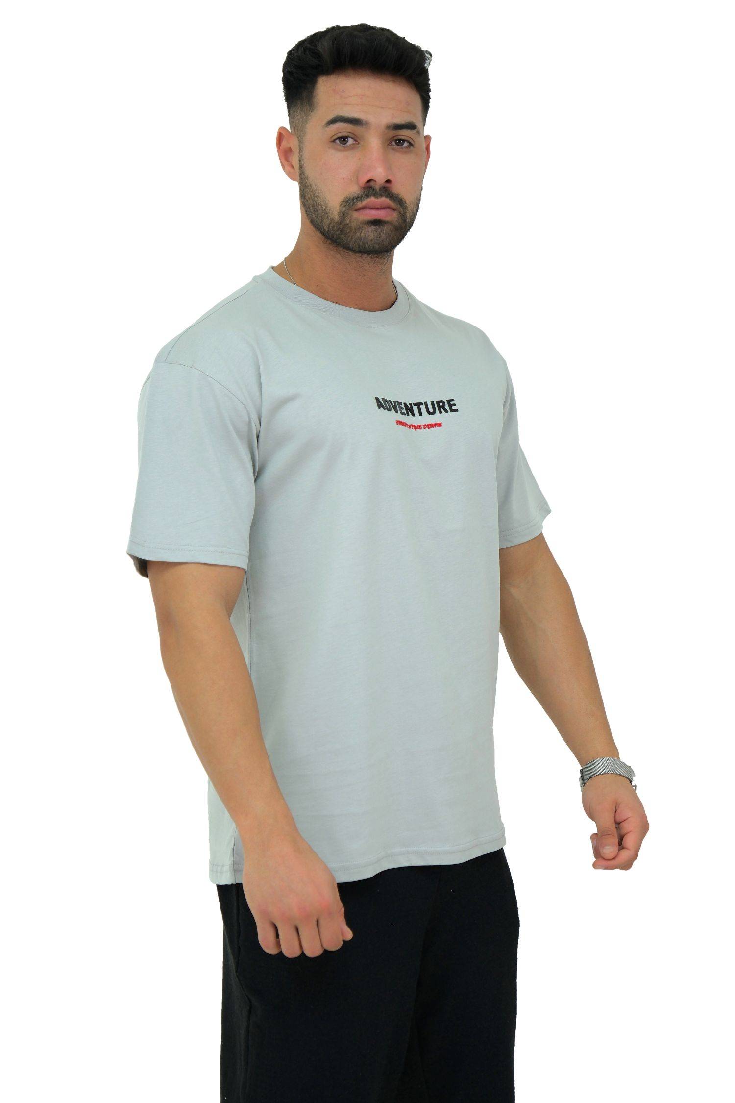 Megaman, Herren T-Shirt, Oversize, Grau | Large