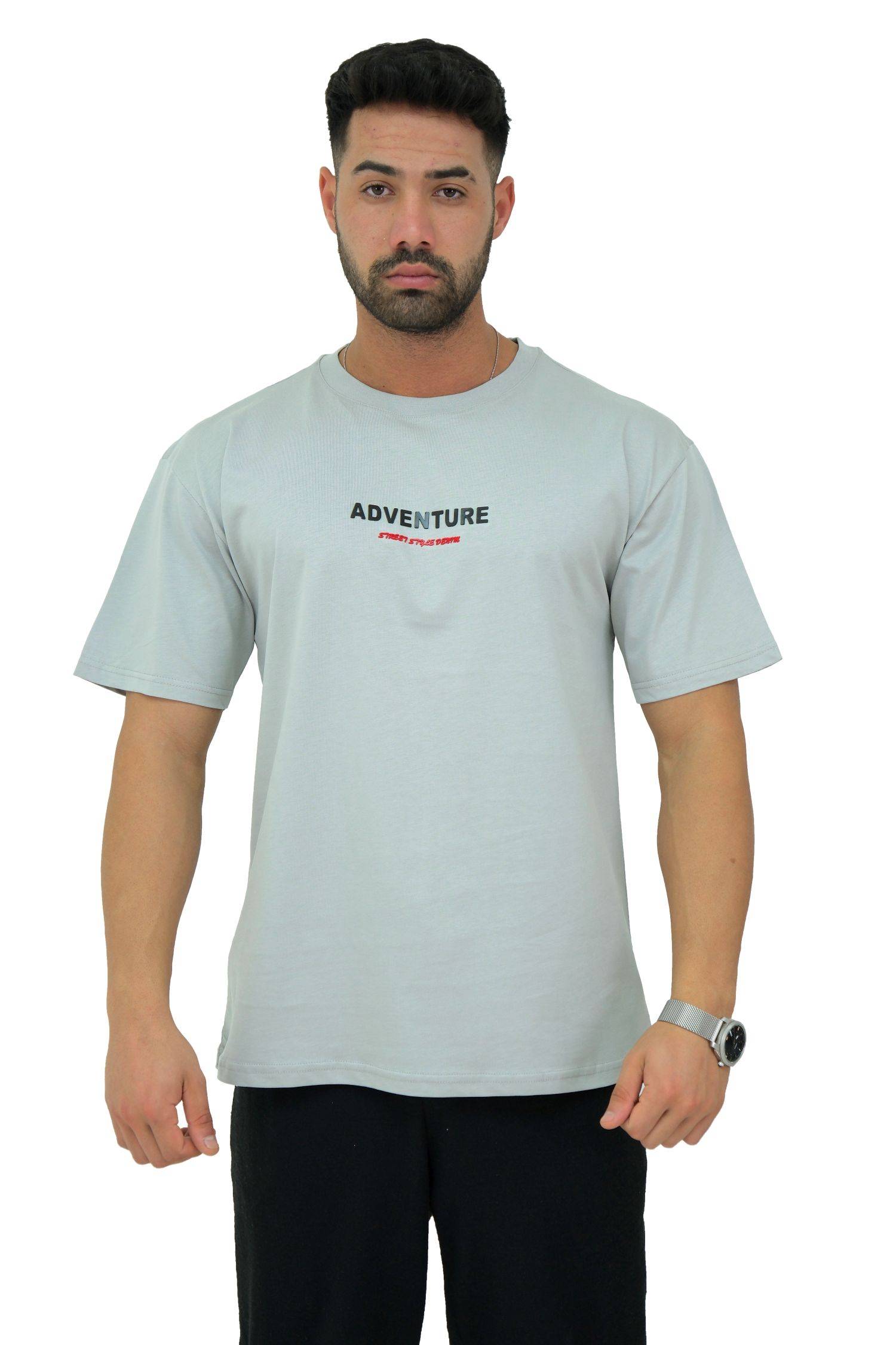 Megaman, Herren T-Shirt, Oversize, Grau | X-Large