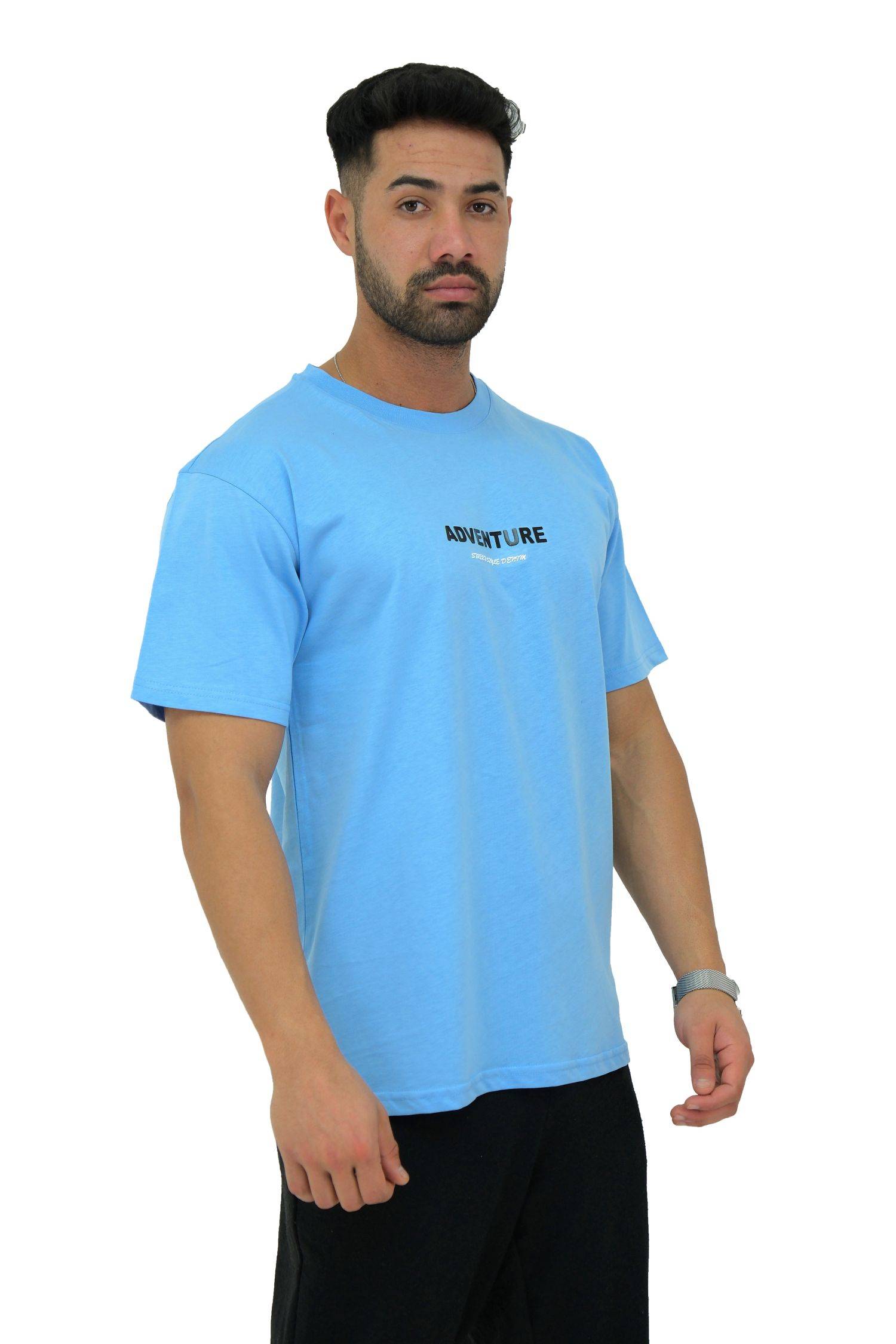 Megaman, Herren T-Shirt, Oversize, Hellblau | Large