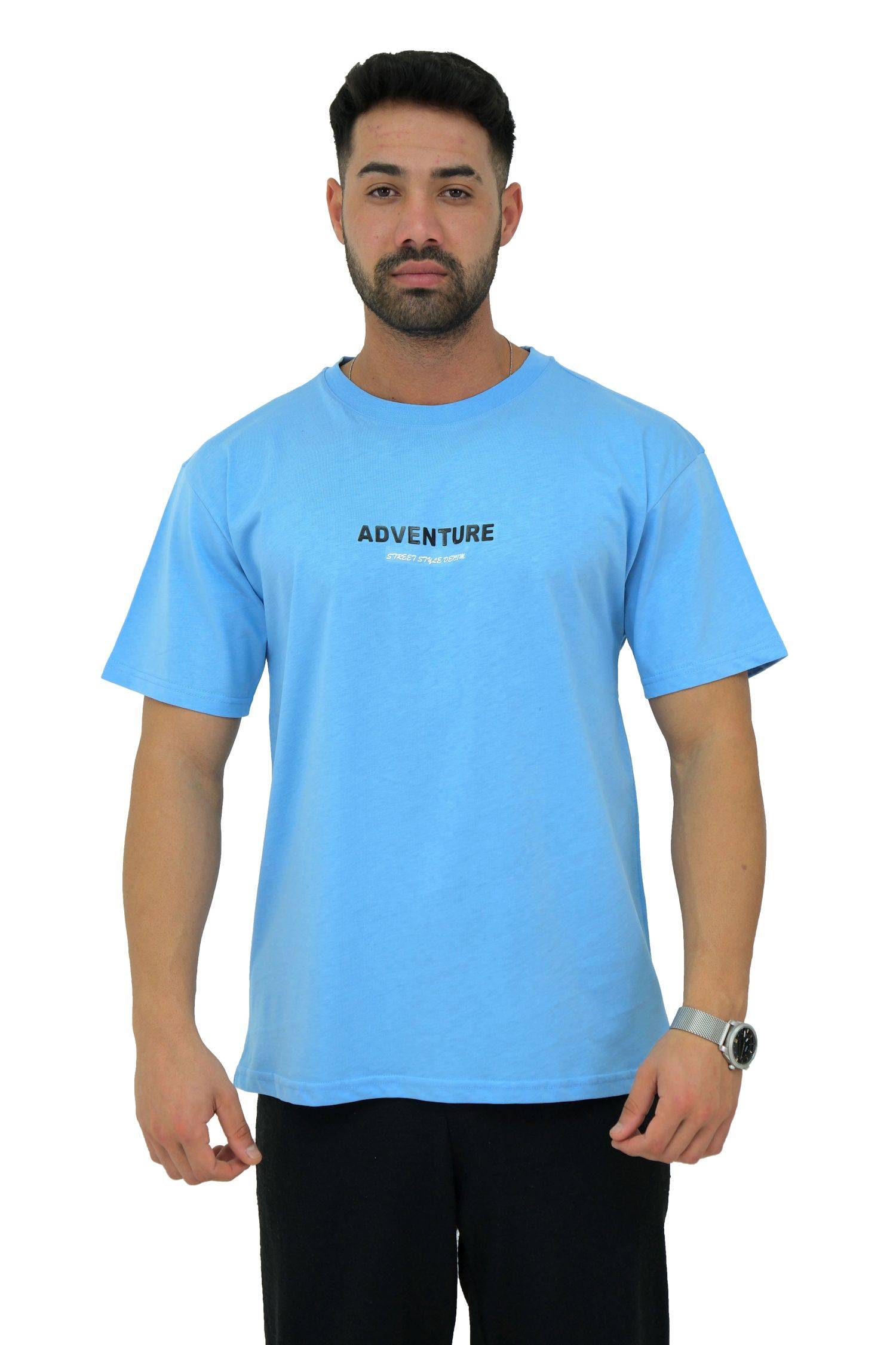 Megaman, Herren T-Shirt, Oversize, Hellblau | XX-Large