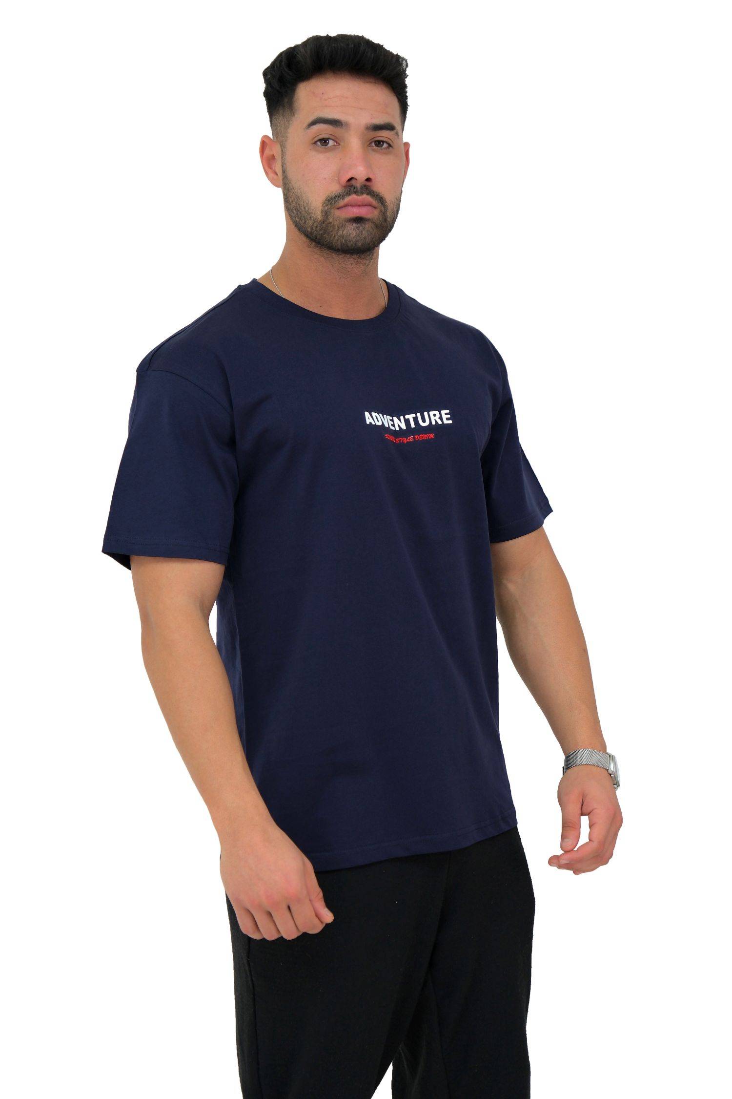 Megaman, Herren T-Shirt, Oversize, Dunkelblau | XX-Large