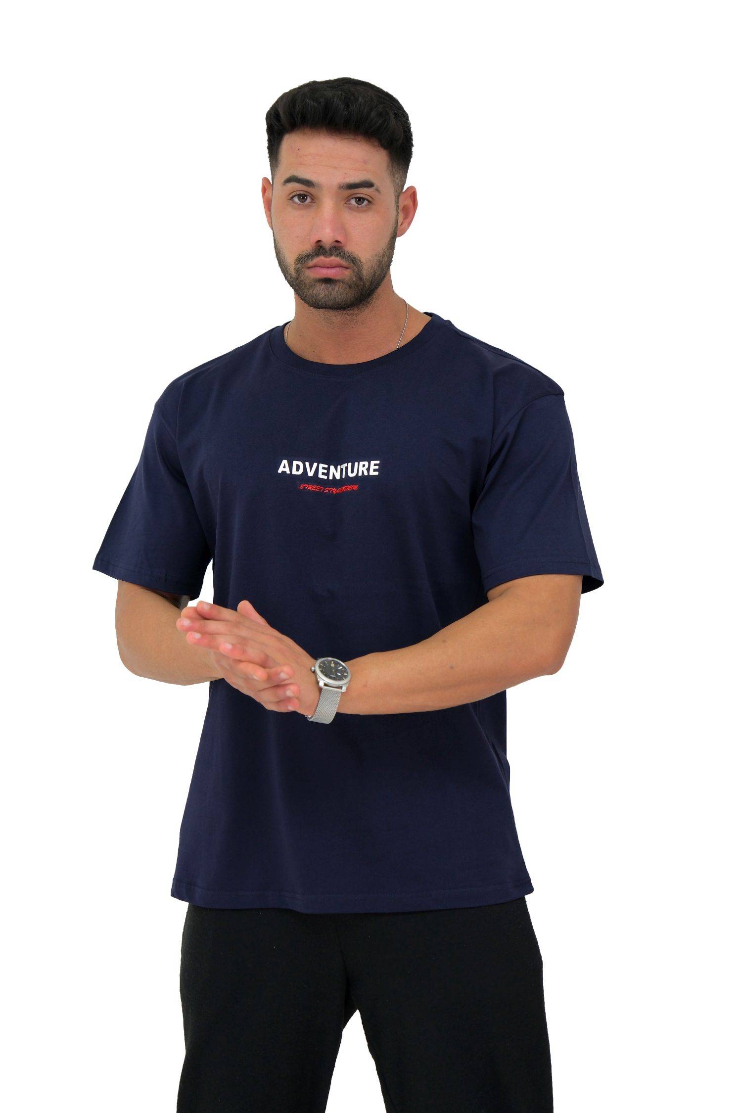 Megaman, Herren T-Shirt, Oversize, Dunkelblau | XX-Large