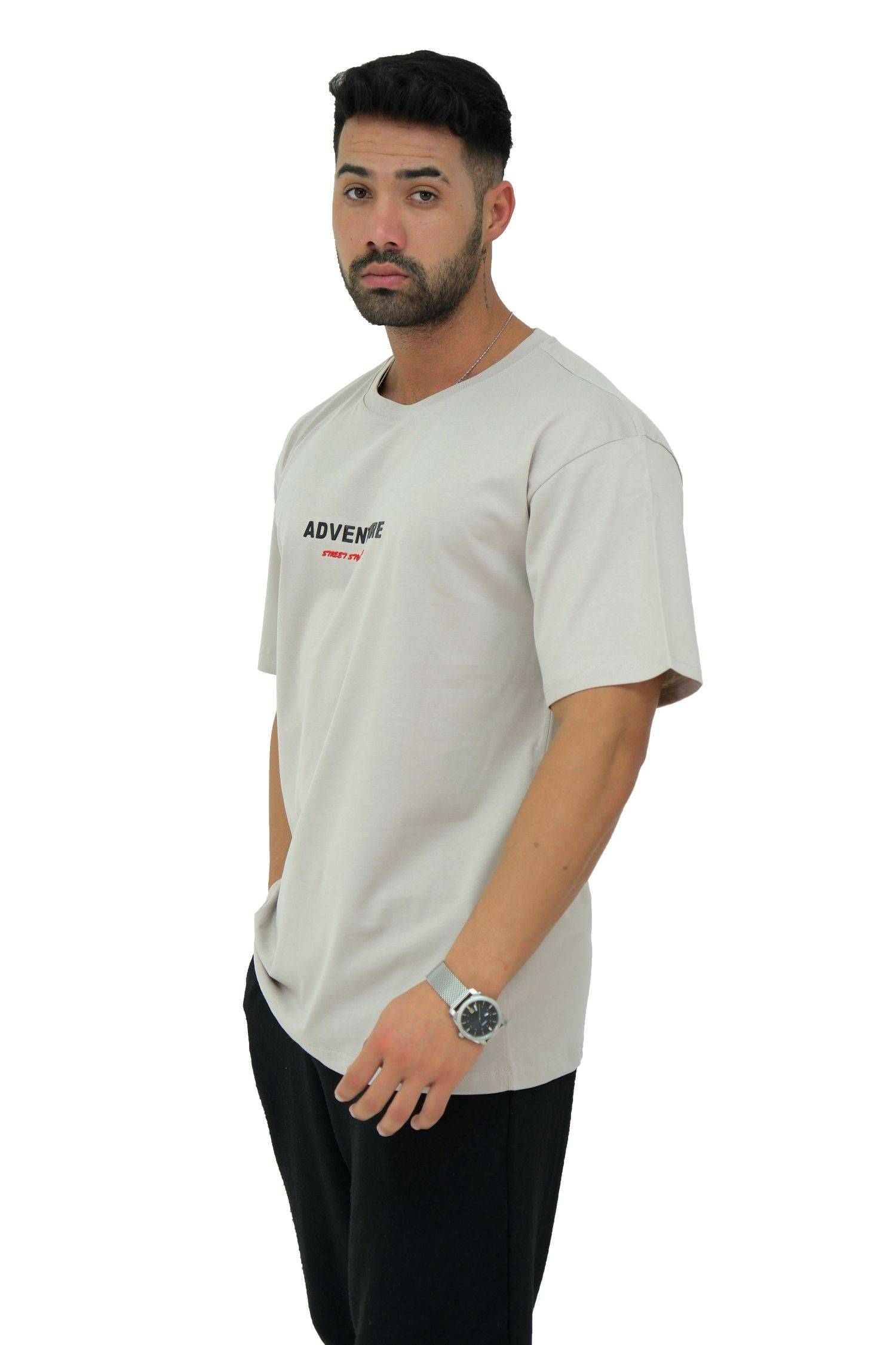 Megaman, Herren T-Shirt, Oversize, Beige | Medium