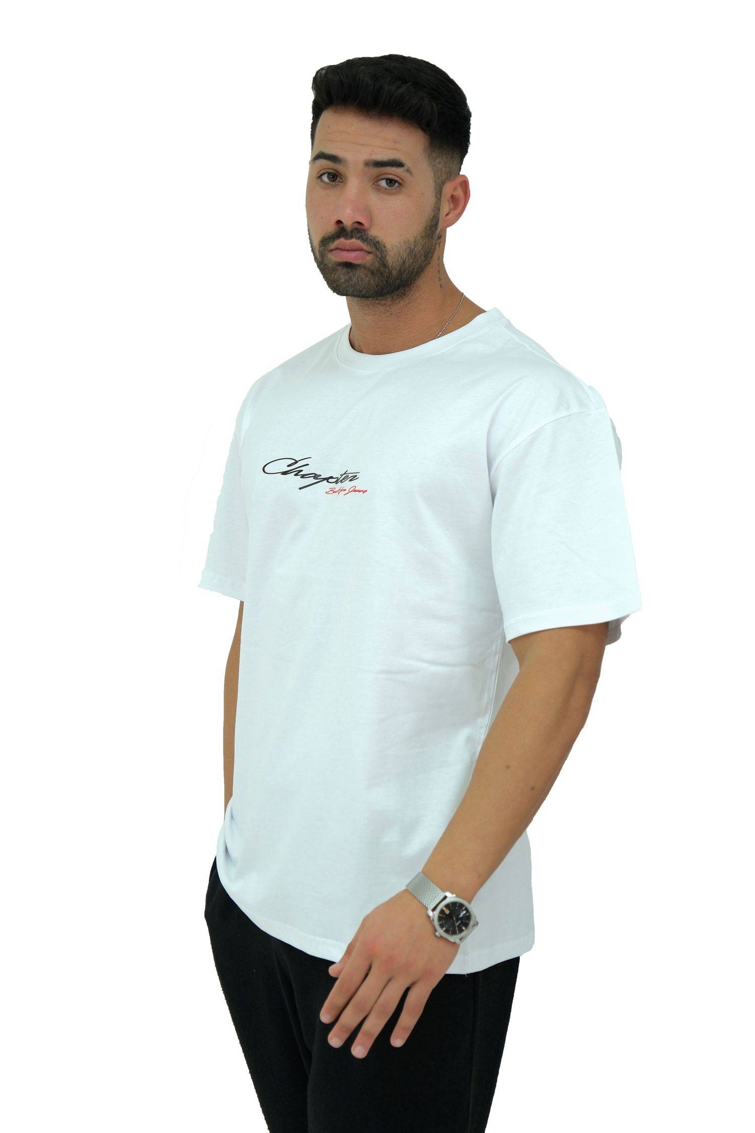 Megaman, Herren T-Shirt, Oversize, Weiss | Large