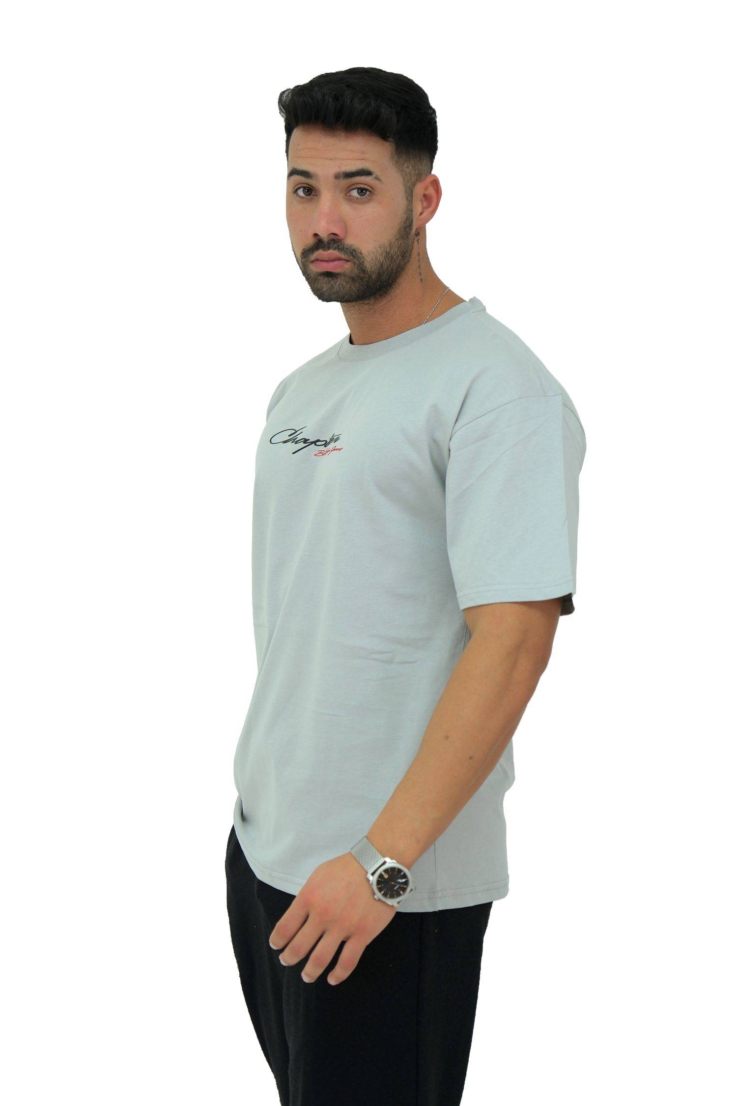 Megaman, Herren T-Shirt, Oversize, Grau | X-Large