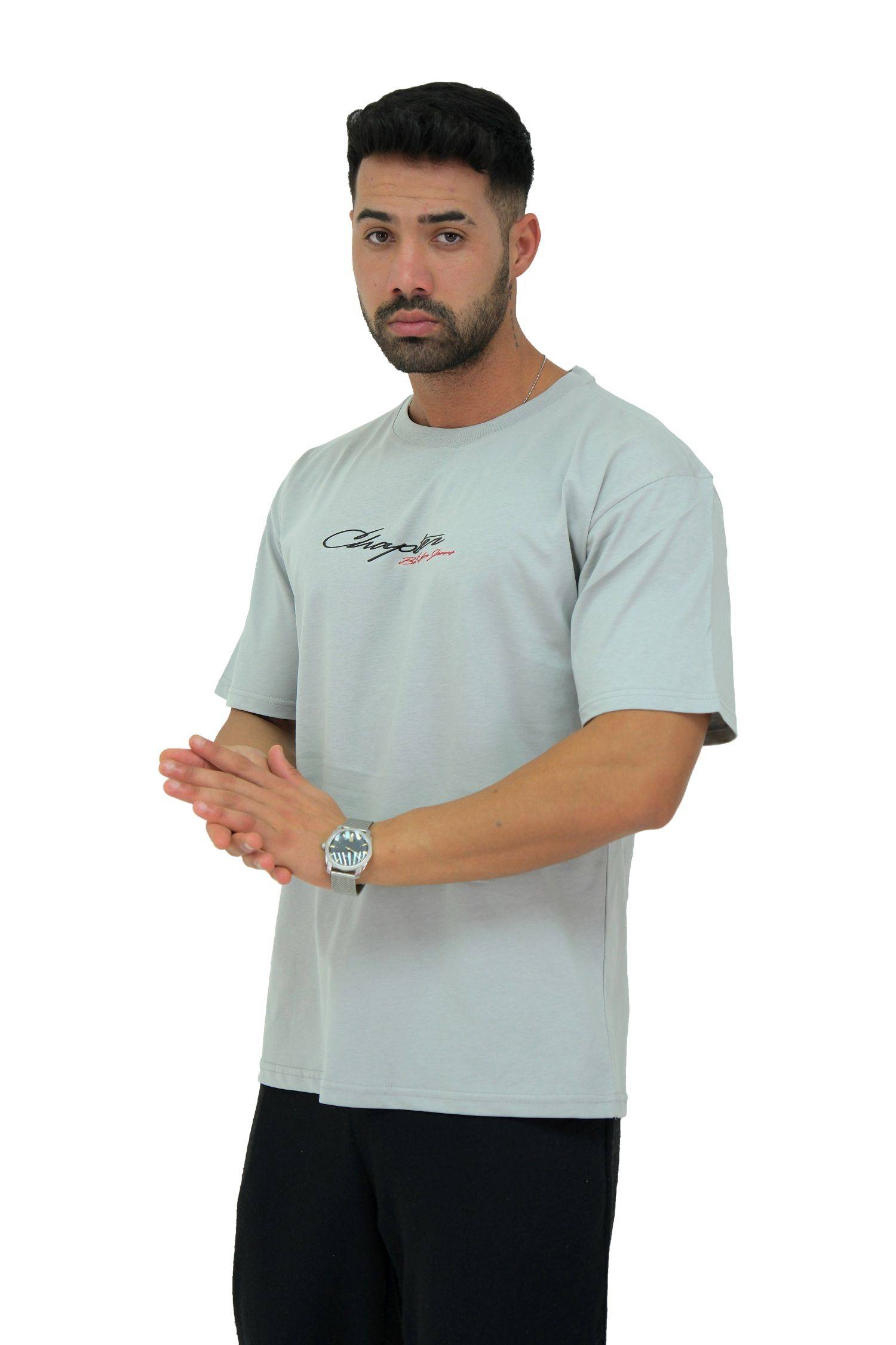 Megaman, Herren T-Shirt, Oversize, Grau | XX-Large