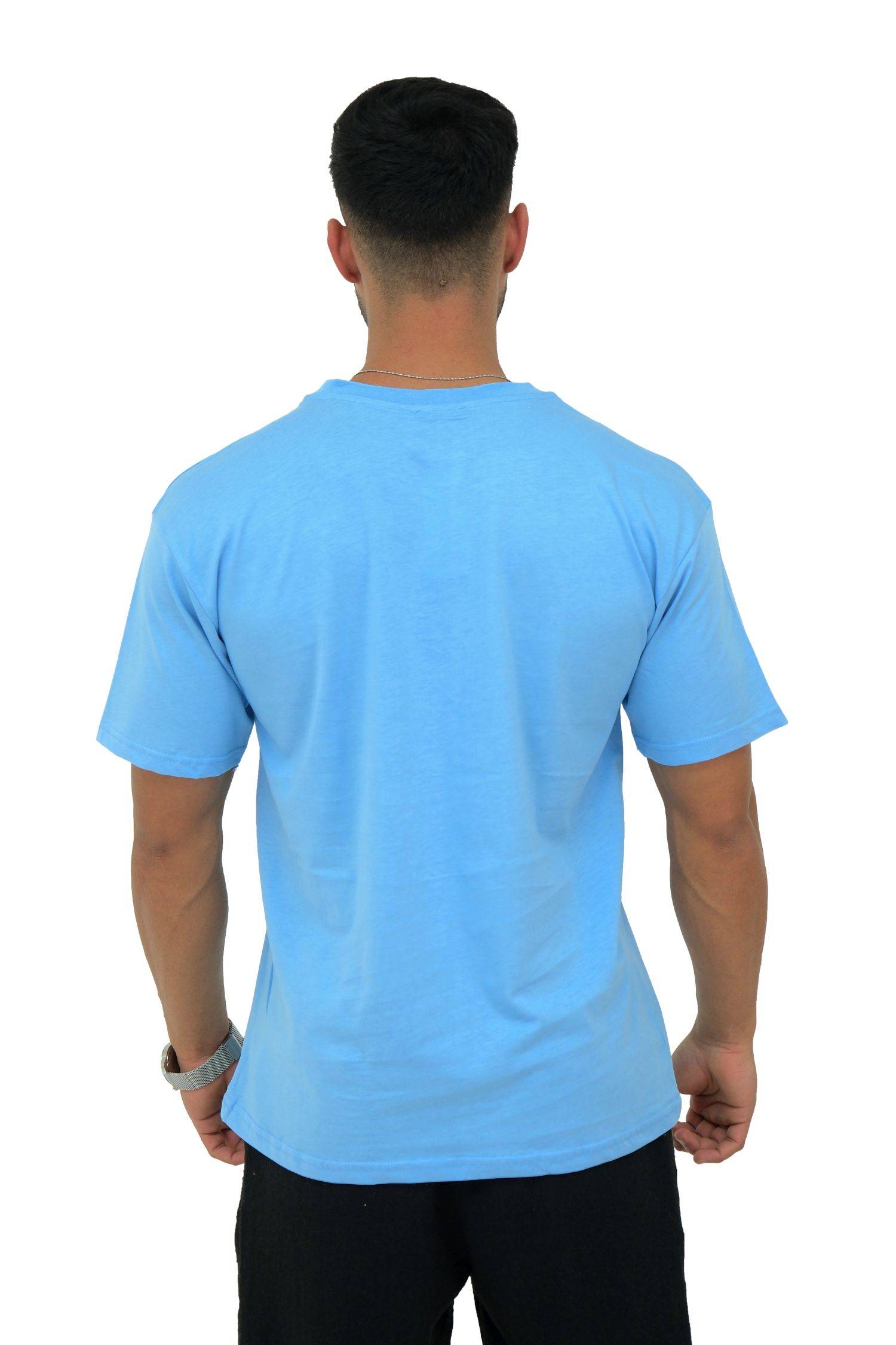 Megaman, Herren T-Shirt, Oversize, Hellblau | XX-Large