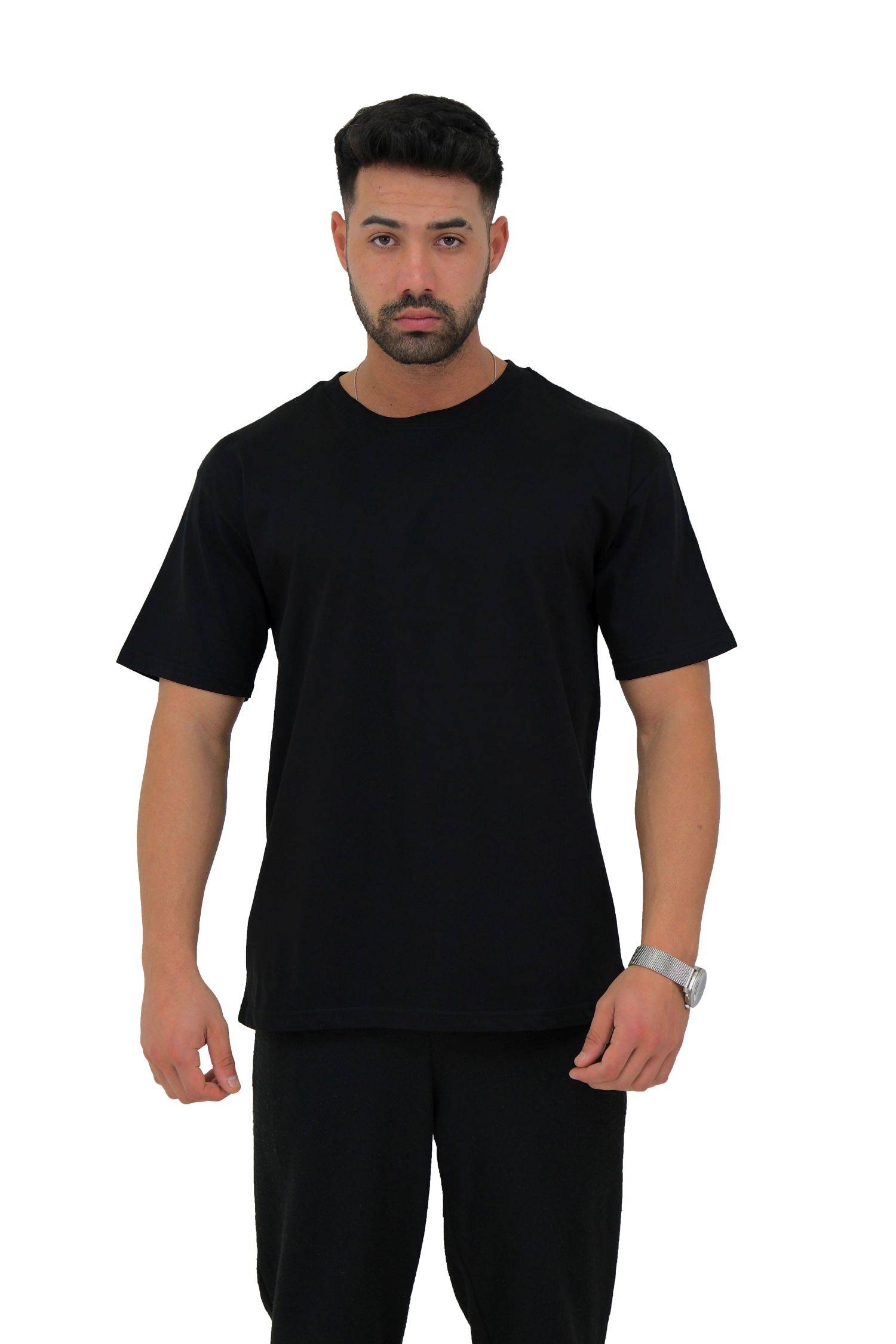 Megaman, Herren T-Shirt, Oversize, Schwarz | Small