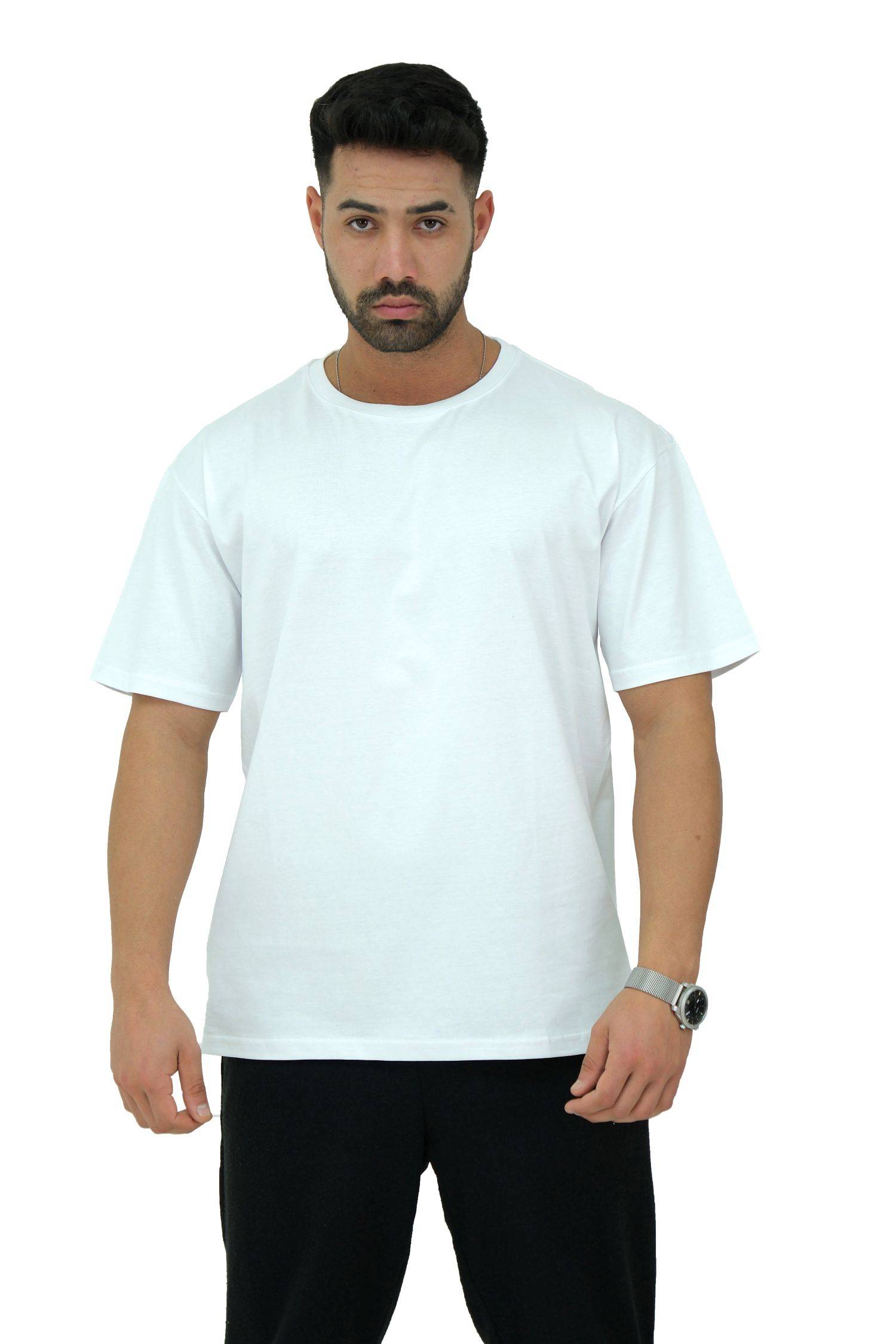 Megaman, Herren T-Shirt, Oversize, Weiss | Medium